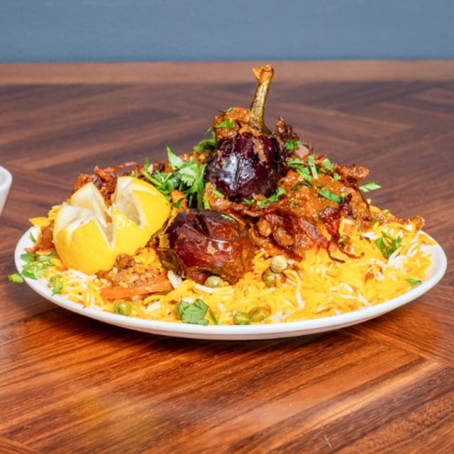 Gutti Vankaya Biryani.