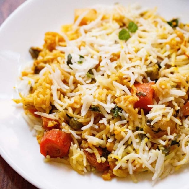 Hyderabadi Veg Dum Biryani.
