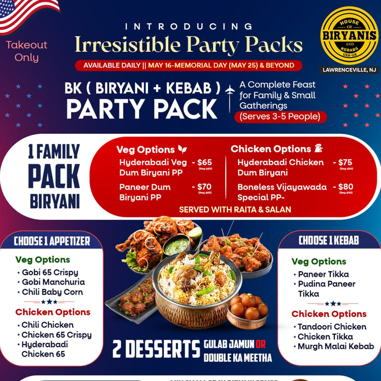 🔥 Introducing - BK (Biryani + Kebab) Party Pack 