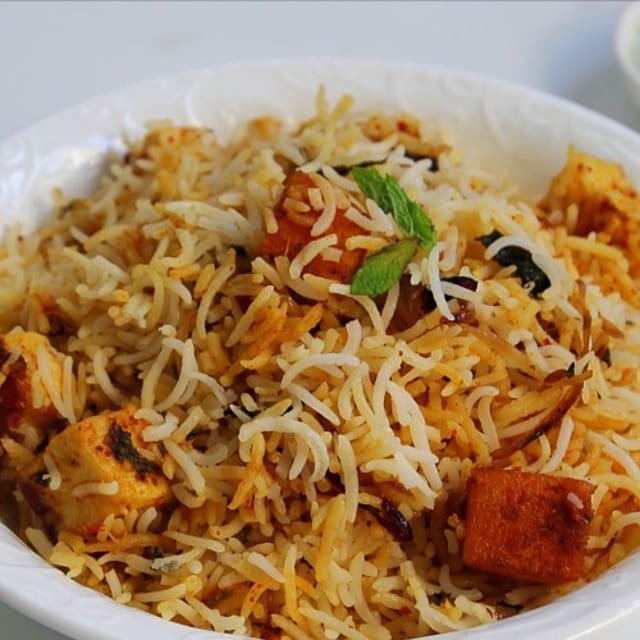 Paneer Dum Biryani.