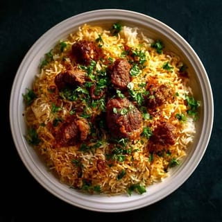 Hyderabadi Goat Fry Family Pack Biryani (Boneless)