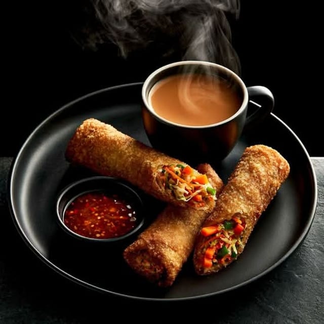 $7 Chai - Spring rolls (3) Combo.