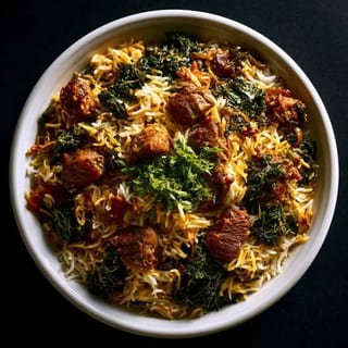 Gongura Goat Biryani (Bone-In)