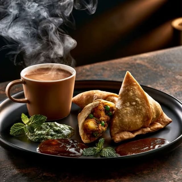 $7 Chai - Punjabi Samosa (2) Combo.