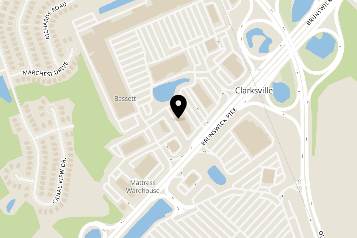 Map showing the location of House of Biryanis and Kebabs Lawrenceville, NJ on 3349 Brunswick Pike #66 in Lawrenceville
